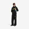 Baggy joggingbroek voor heren met ‘messy spray’-print in zwart