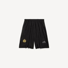 Baggy voetbalshort voor heren in zwart
