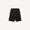 Baggy voetbalshort voor heren in zwart