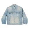 Bal Diagonal Allover Oversized-jas “Light Blue Japanese Ring Denim” 773616TPW534868