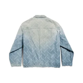 Bal Diagonal Allover Oversized-jas “Light Blue Japanese Ring Denim” 773616TPW534868