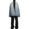Bal Diagonal Allover Oversized-jas “Light Blue Japanese Ring Denim” 773616TPW534868