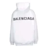 Balenciaga Back Alphabet herenhoodie met lange mouwen, wit 556113TAV379000