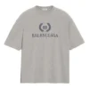 Balenciaga BB-logo-print met korte mouwen voor heren, grijs 544271TCV251300