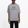 Balenciaga BB-logo-print met korte mouwen voor heren, grijs 544271TCV251300