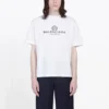 Balenciaga BB Paris-print T-shirt met ronde hals en korte mouwen voor heren, retro-versie, wit 594579TGV609000