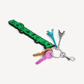 Balenciaga-bedeltje/sleutelhanger voor dames in groen/zwart