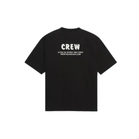 Balenciaga Crew-shirt met alfabetprint voor heren, korte mouwen, zwart 620969TIV741070