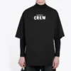 Balenciaga Crew-shirt met alfabetprint voor heren, korte mouwen, zwart 620969TIV741070