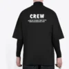 Balenciaga Crew-shirt met alfabetprint voor heren, korte mouwen, zwart 620969TIV741070