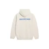 Balenciaga fleece met lange mouwen voor heren, crèmekleurig wit 600583TJVA89055