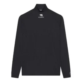 Balenciaga FW21 Alphabet met lange mouwen voor heren, sport, zwart 661749444B81077