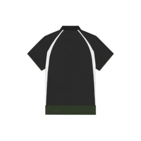 Balenciaga FW21 casual dubbellaags sportpoloshirt met korte mouwen voor heren, zwart 661507TKVA51042