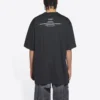 Balenciaga FW21 Couture Alphabet T-shirt met ronde hals en korte mouwen voor heren, zwart 651795TJV901070