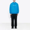 Balenciaga FW21 heren-hoodie met logo, lange mouwen, blauw 570811TIV557560