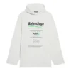 Balenciaga FW21 heren T-shirt met logo-alfabetprint, losvallend, wit 662424TKVF89085