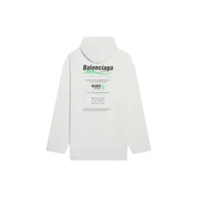 Balenciaga FW21 heren T-shirt met logo-alfabetprint, losvallend, wit 662424TKVF89085