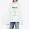 Balenciaga FW21 heren T-shirt met logo-alfabetprint, losvallend, wit 662424TKVF89085