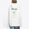 Balenciaga FW21 heren T-shirt met logo-alfabetprint, losvallend, wit 662424TKVF89085