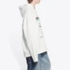 Balenciaga FW21 heren T-shirt met logo-alfabetprint, losvallend, wit 662424TKVF89085