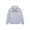 Balenciaga FW21 heren T-shirt met logo-print, lange mouwen, grijs 600583TIV841167