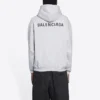 Balenciaga FW21 heren T-shirt met logo-print, lange mouwen, grijs 600583TIV841167
