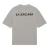 Balenciaga FW21 heren-T-shirt met logo-print, retro, korte mouwen, grijs 612966TIVG51167