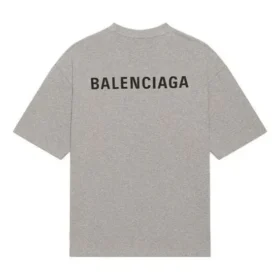 Balenciaga FW21 heren-T-shirt met logo-print, retro, korte mouwen, grijs 612966TIVG51167