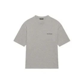 Balenciaga FW21 heren-T-shirt met logo-print, retro, korte mouwen, grijs 612966TIVG51167