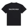 Balenciaga FW21 heren-T-shirt met logo-print, retro, korte mouwen, zwart 612966TIVG51070