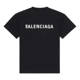 Balenciaga FW21 heren-T-shirt met logo-print, retro, korte mouwen, zwart 612966TIVG51070