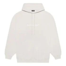 Balenciaga FW21-herenhoodie met logo-alfabetprint, lange mouwen, crèmewit 570811TIV552970
