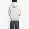 Balenciaga FW21-herenhoodie met logo-alfabetprint, lange mouwen, crèmewit 570811TIV552970