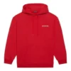 Balenciaga FW21 loszittend T-shirt met capuchon en logo, lange mouwen, rood, heren 600583TIV846540