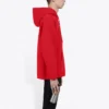 Balenciaga FW21 loszittend T-shirt met capuchon en logo, lange mouwen, rood, heren 600583TIV846540
