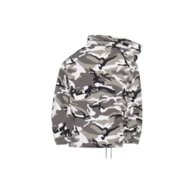 Balenciaga FW21 off-shoulder jas voor heren, grijs 663004TKLD41240