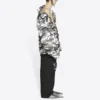Balenciaga FW21 off-shoulder jas voor heren, grijs 663004TKLD41240