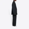 Balenciaga FW21 Retro gebreid herenjas, groot, zwart 662388TAV041000