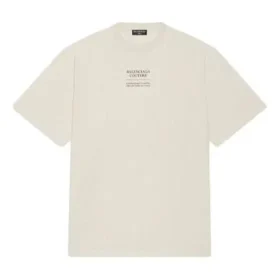 Balenciaga FW21 T-shirt met alfabetprint, korte mouwen, beige, heren 651795TJV909054