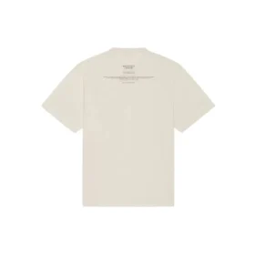 Balenciaga FW21 T-shirt met alfabetprint, korte mouwen, beige, heren 651795TJV909054