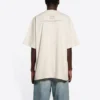 Balenciaga FW21 T-shirt met alfabetprint, korte mouwen, beige, heren 651795TJV909054