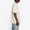 Balenciaga FW21 T-shirt met alfabetprint, korte mouwen, beige, heren 651795TJV909054
