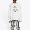 Balenciaga FW21 voor heren ‘Hi My Name Is’ met alfabetpatroon, lange mouwen, wit 651799TKVF29081