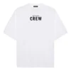 Balenciaga heren-crewtop met alfabetprint, korte mouwen, wit 620969TIV749040