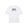 Balenciaga heren-crewtop met alfabetprint, korte mouwen, wit 620969TIV749040