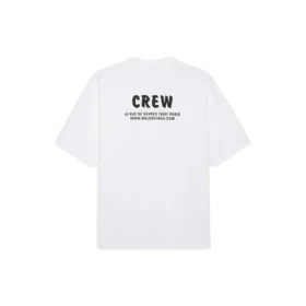 Balenciaga heren-crewtop met alfabetprint, korte mouwen, wit 620969TIV749040
