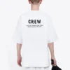 Balenciaga heren-crewtop met alfabetprint, korte mouwen, wit 620969TIV749040