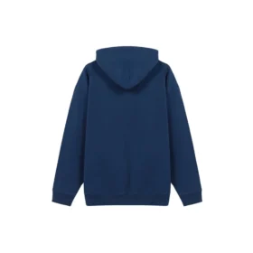 Balenciaga heren fleece gevoerde losse versie met capuchon en lange mouwen, blauw 570811TJV854866