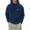Balenciaga heren fleece gevoerde losse versie met capuchon en lange mouwen, blauw 570811TJV854866