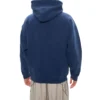 Balenciaga heren fleece gevoerde losse versie met capuchon en lange mouwen, blauw 570811TJV854866